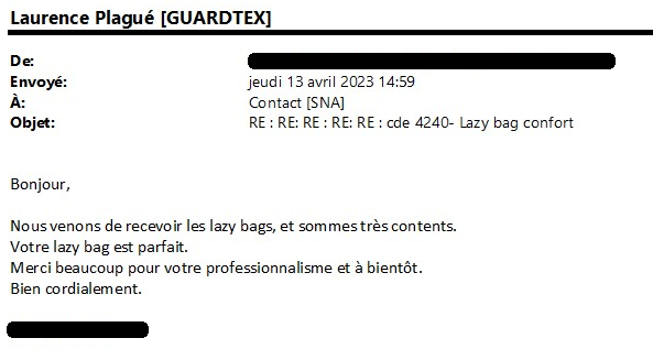 Témoignage achat Lazy Bag